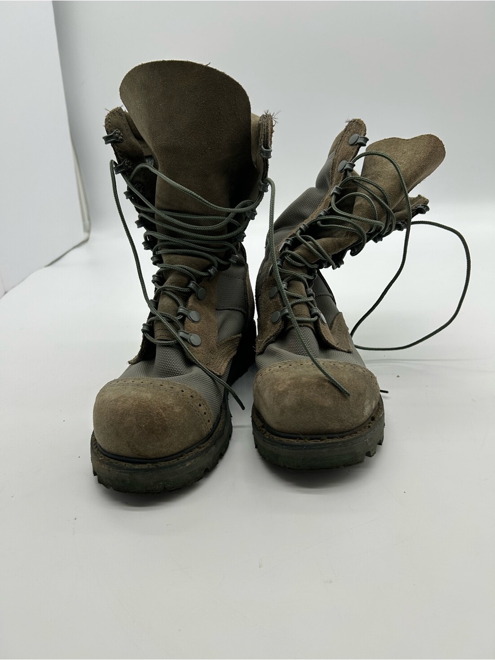 Corcoran Marauder Boots in olive Green Steel Toe Mens 5 Womens 6.5